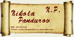 Nikola Pandurov vizit kartica